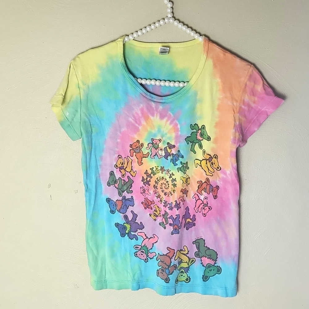 Vintage Grateful Dead tshirt tie-dye rainbow large stretchy